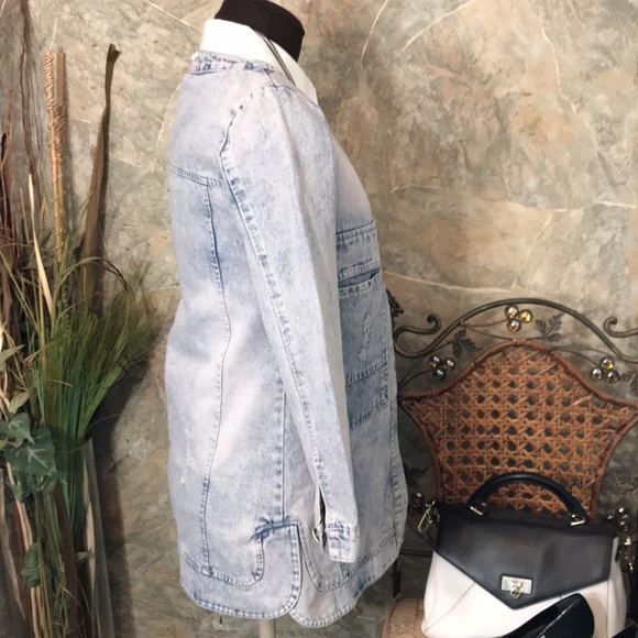 Langege flying machine 🌹stunning blue jeans jacket coat New York fashion week - Picture 10 of 13